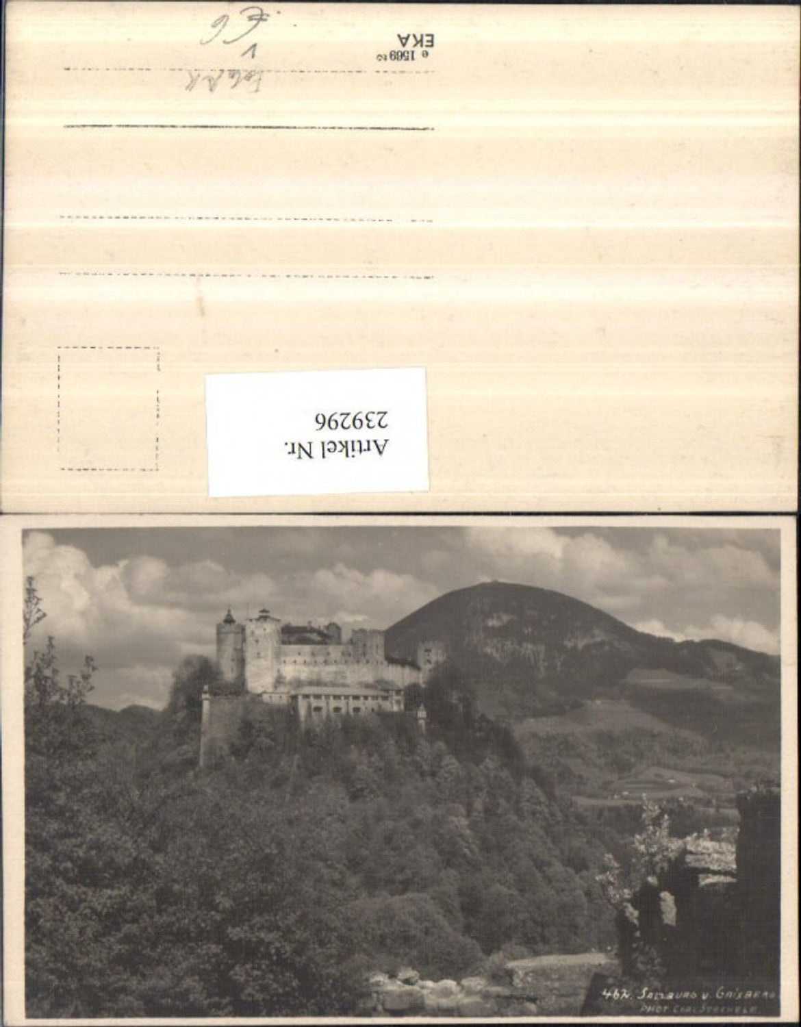 239296,Foto AK Salzburg u. Gaisberg Festung pub Foto Carl Stechele