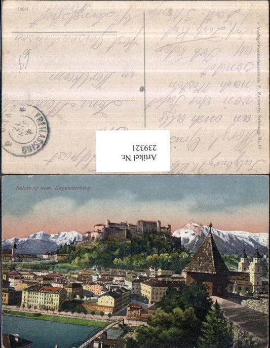 239321,Salzburg Teilansicht m. Festung v. Kapuzinerberg