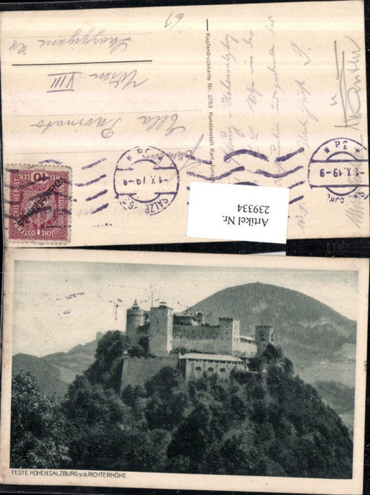 239334,Salzburg Festung Hohensalzburg von d. Richterhöhe