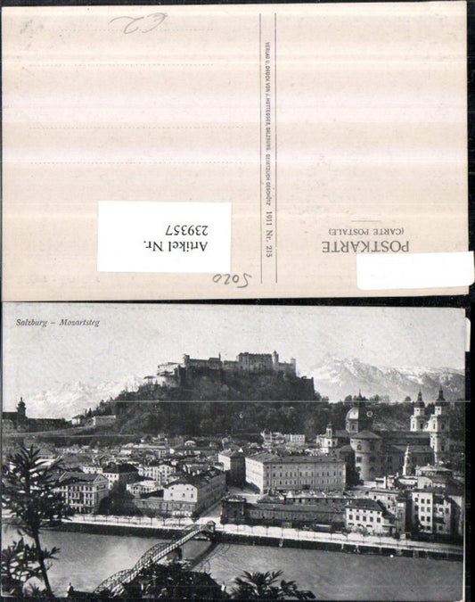 239357,Salzburg Teilansicht Mozartsteg u. Festung