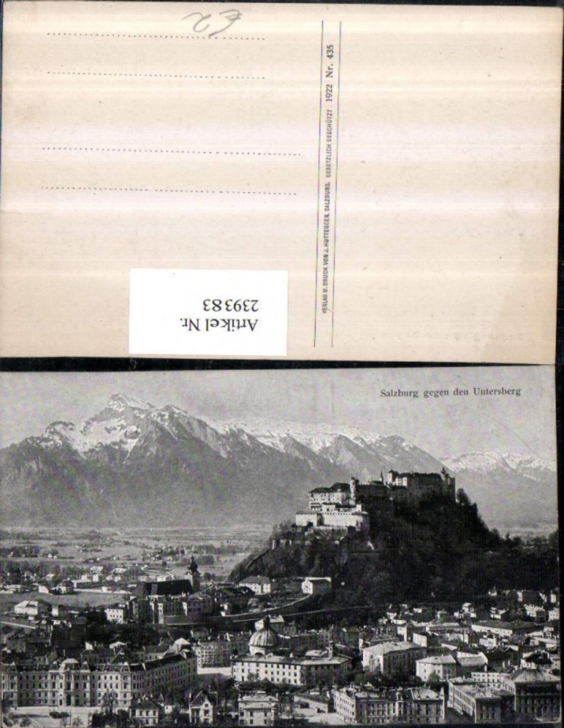 239383,Salzburg Totale geg. d. Untersberg