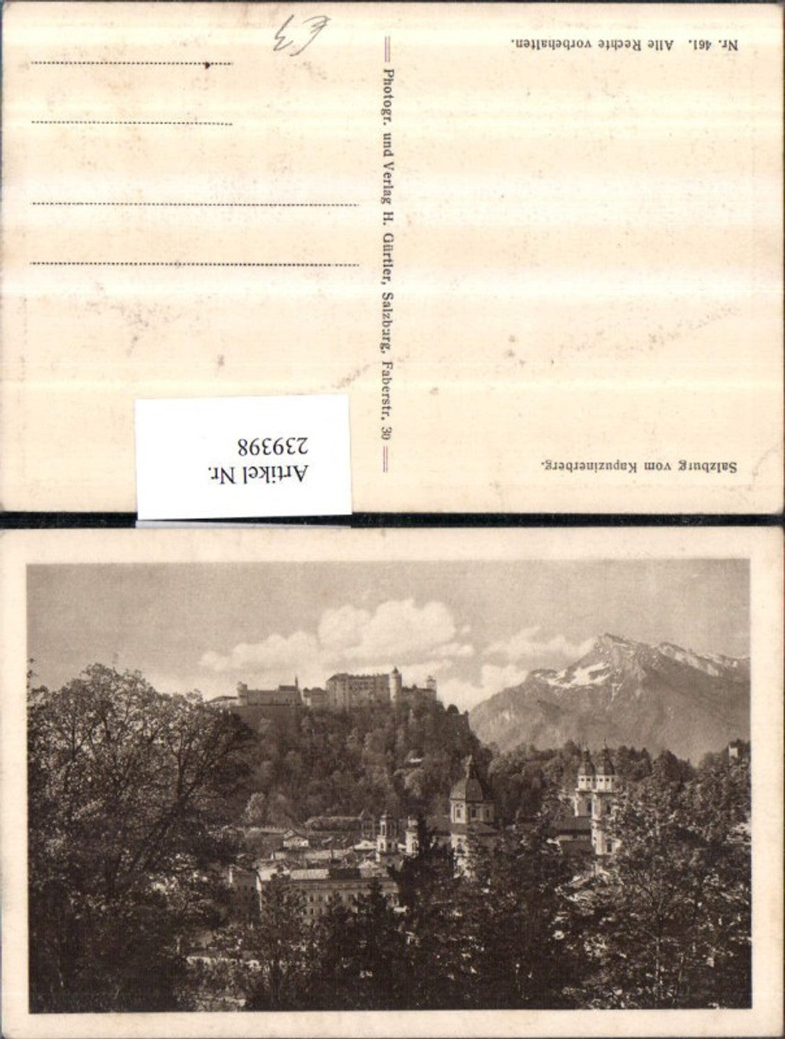 239398, Salzburg Partial view of Kapuzinerberg