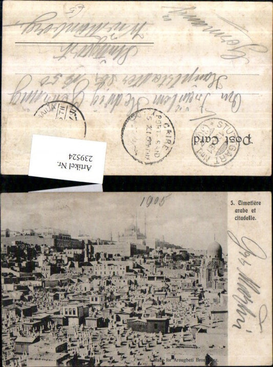 239524,Kairo Cairo Cimetiere arabe et citadelle Friedhof