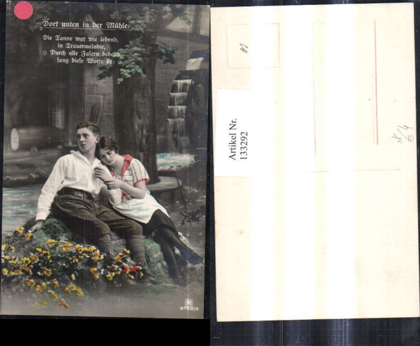 133292,Wassermühle Mühle Paar Umarmung Spruch Text pub RPH 6769/3