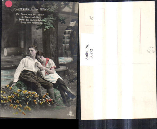 133292,Wassermühle Mühle Paar Umarmung Spruch Text pub RPH 6769/3