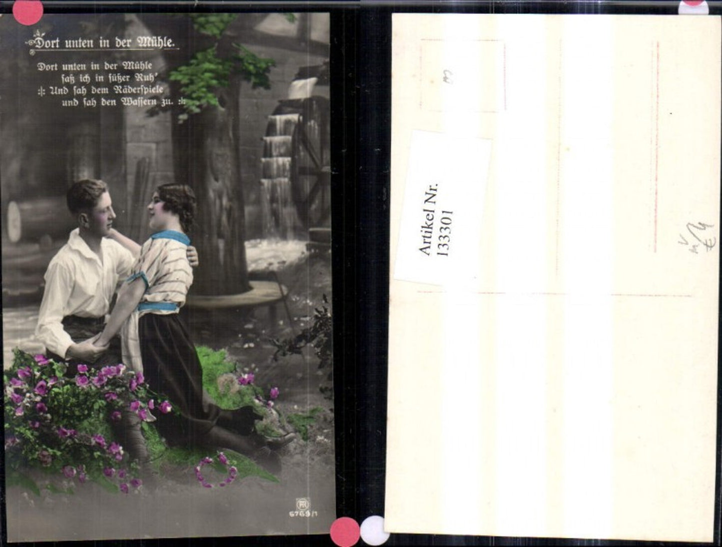 133301,Wassermühle Mühle Paar Umarmung Spruch Text pub RPH 6769/1