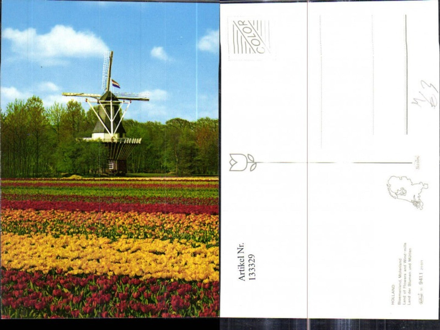 133329,Windmühle Holland Windmill Blumen Tulpen