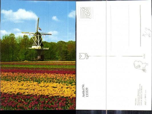 133329,Windmühle Holland Windmill Blumen Tulpen