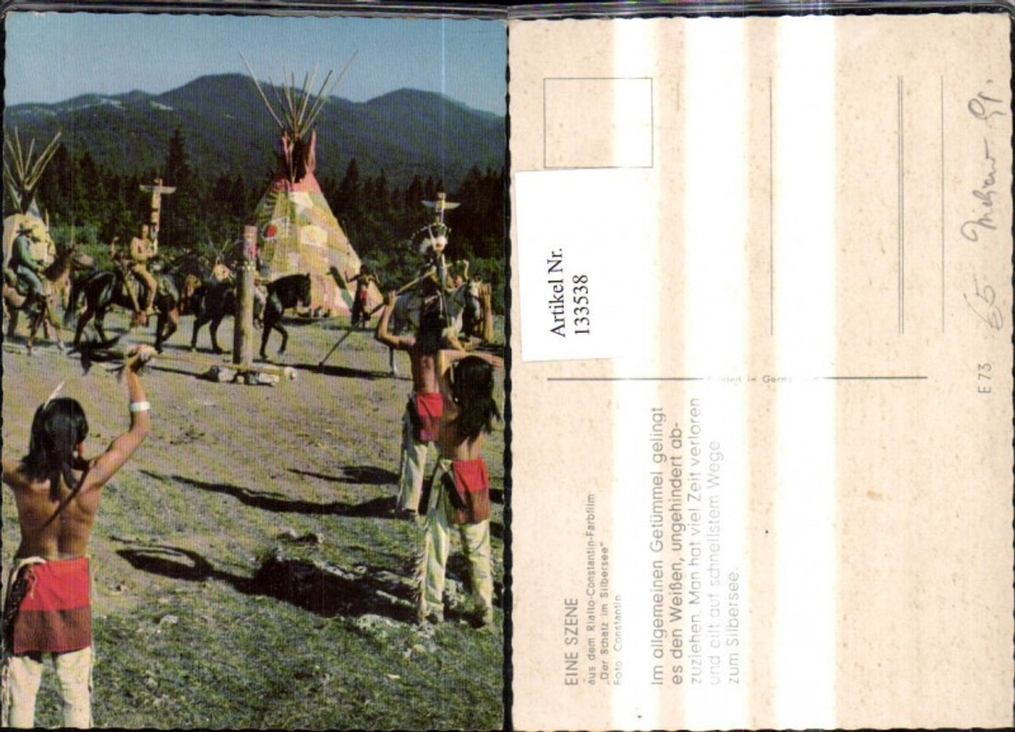 133538,Szene Der Schatz i. Silbersee Karl May Lex Parker Old Shatterhand Schauspieler