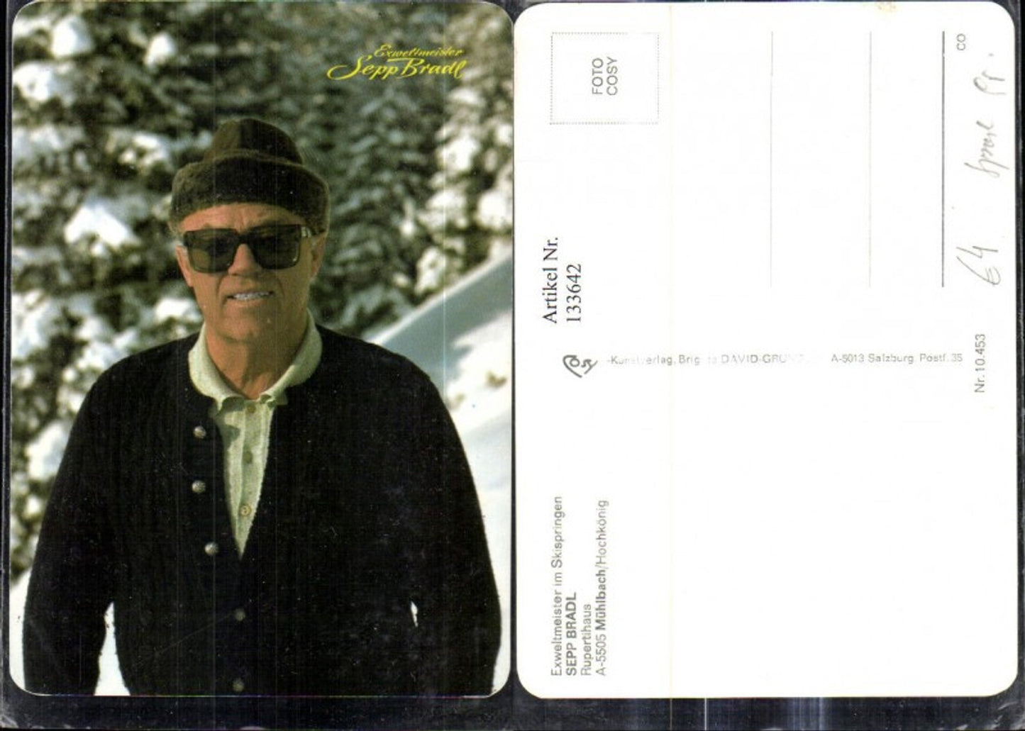 133642,Sportler Sepp Bradl Skispringen Mühlbach Hochkönig Rupertihaus