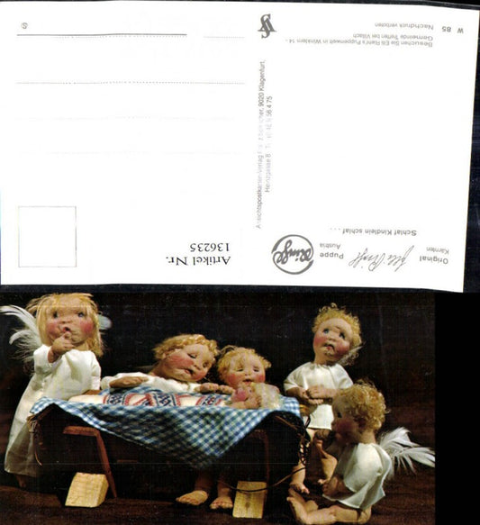 136235,Puppen Elli Riehl W 85 Spielzeug Engel b. Krippe Schlaf Kindlein schlaf