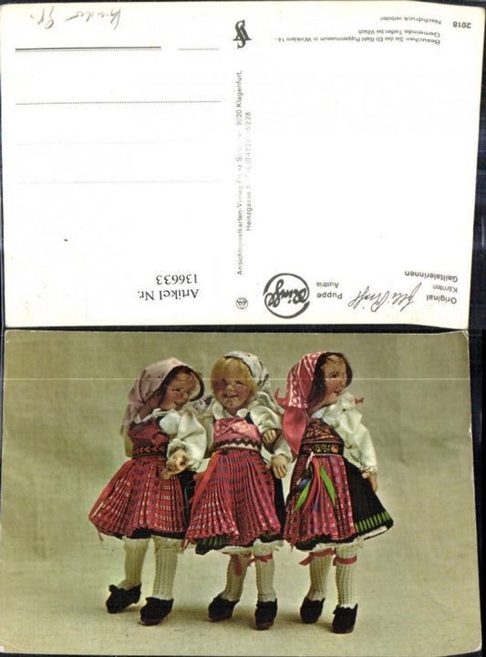 136633,Puppen Elli Riehl 2018 Spielzeug Mädchen i. Tracht Kopftuch Dirndlkleid