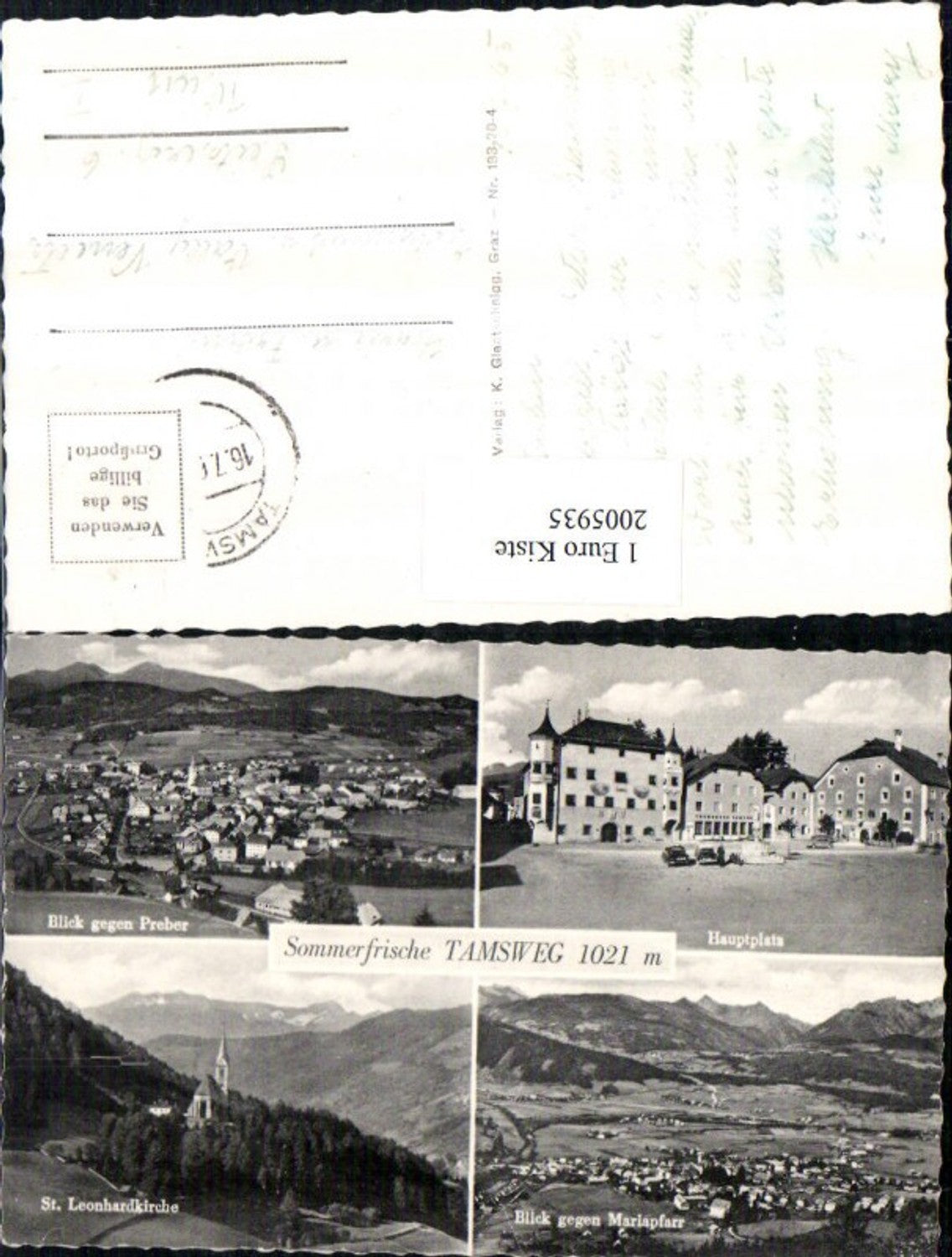 2005935,Tamsweg Totale Hauptplatz St. Leonhardkirche Mehrbildkarte