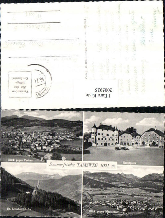 2005935,Tamsweg Totale Hauptplatz St. Leonhardkirche Mehrbildkarte