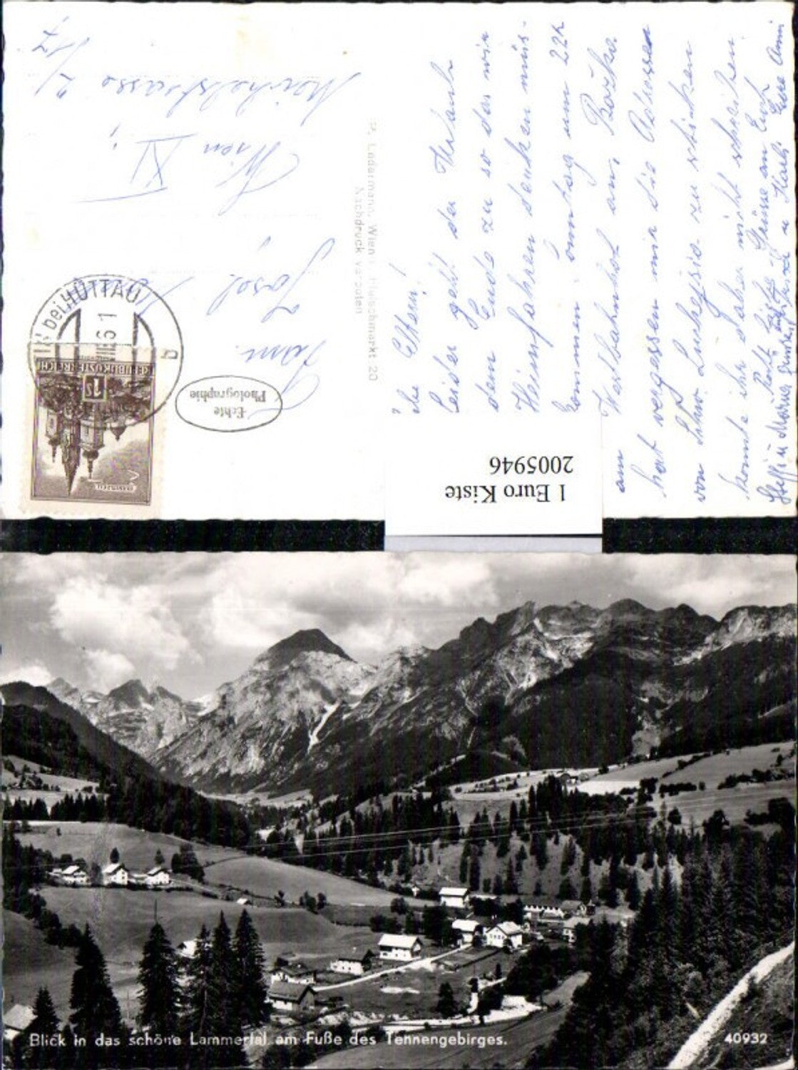 2005946,Blick in d. Schöne Lammertal am Fuße d. Tennengebirges Totale