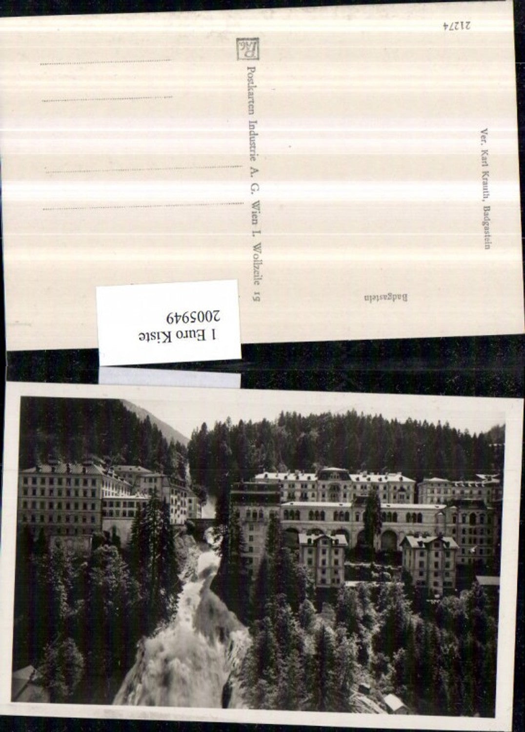 2005949,Badgastein Bad Gastein Teilansicht Wasserfall