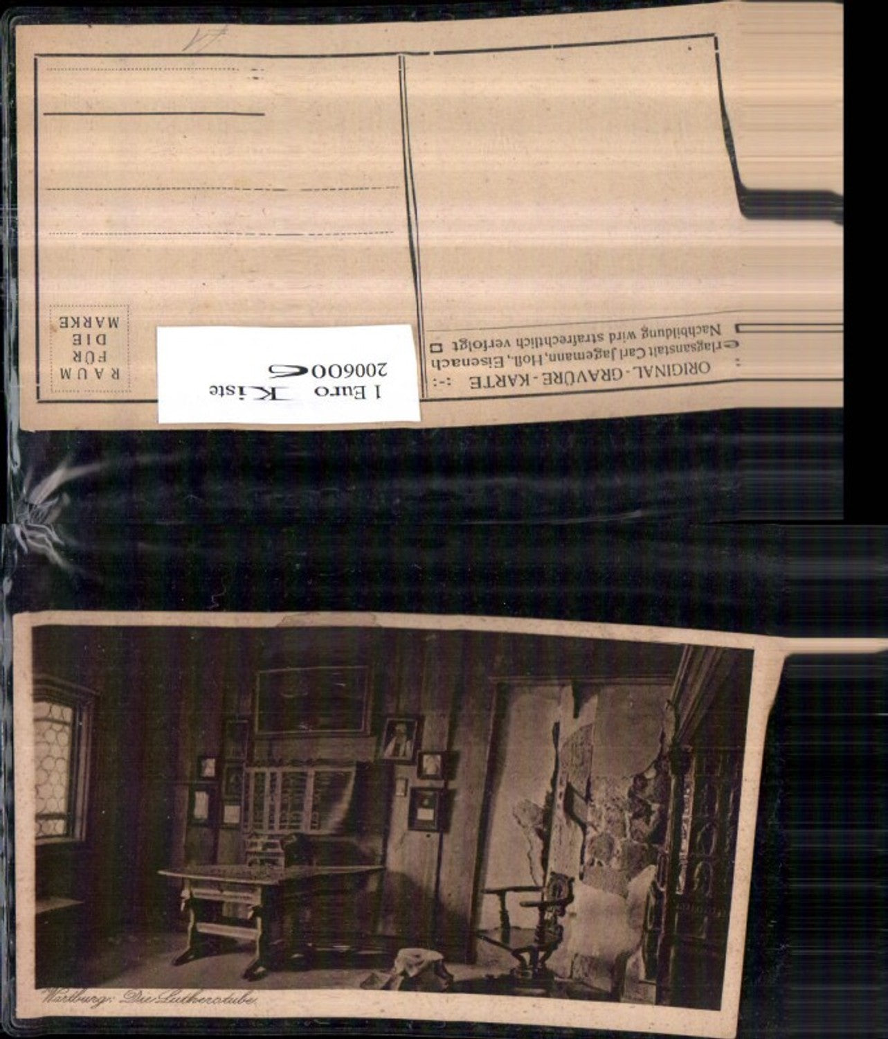 2006006,Wartburg b. Eisenach Die Lutherstube Innenansicht