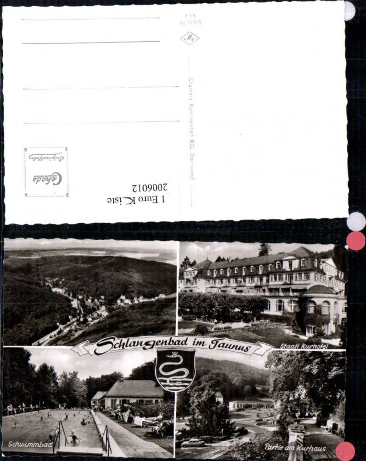 2006012,Schlangenbad im Taunus Totale Kurhotel Kurhaus Schwimmbad Mehrbildkarte