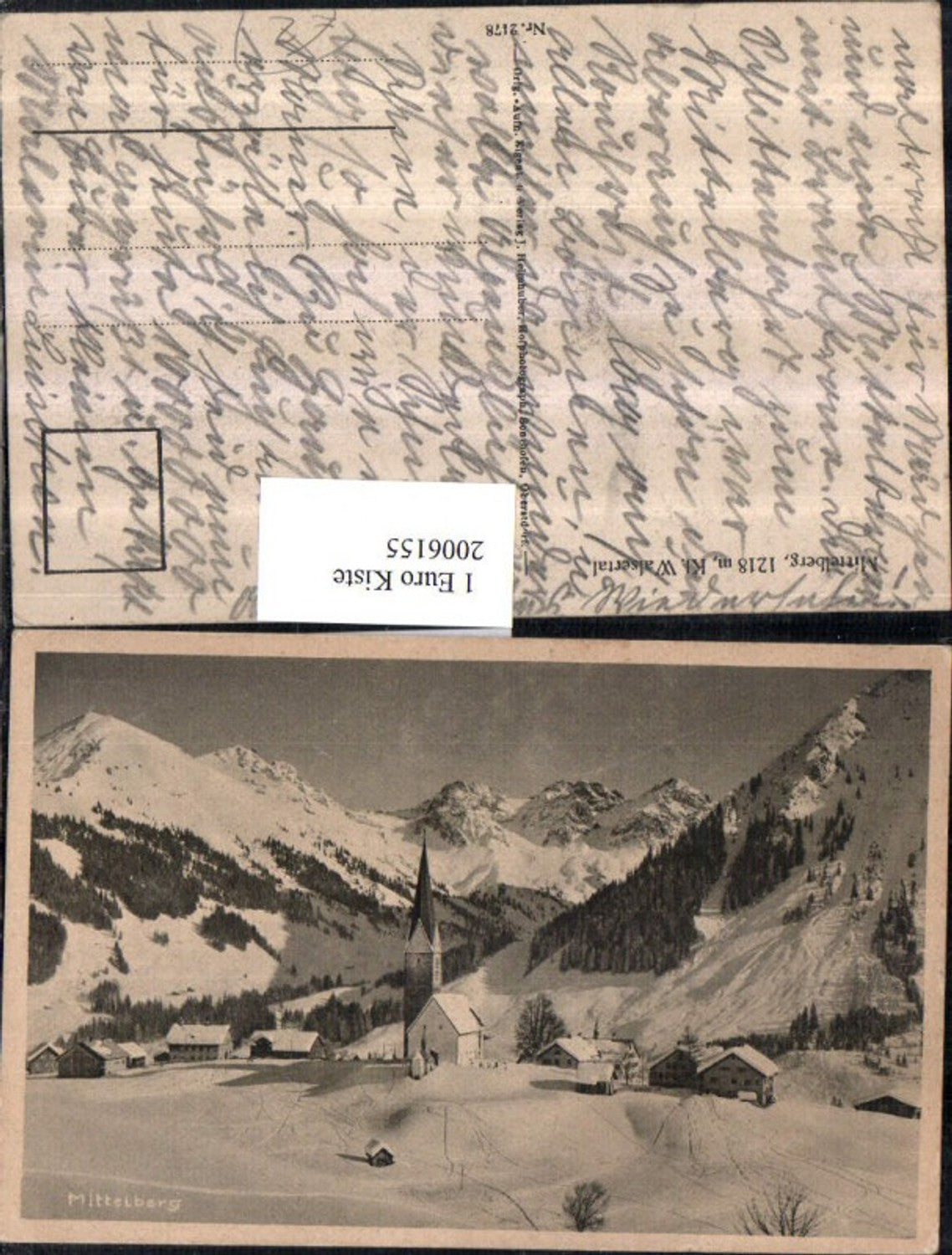 2006155,Mittelberg Totale im Klein Walsertal Winterbild