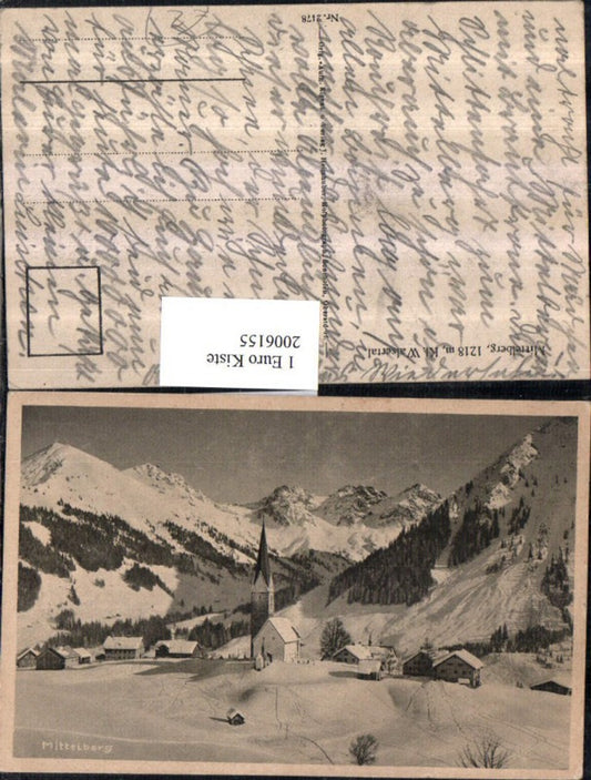 2006155,Mittelberg Totale im Klein Walsertal Winterbild