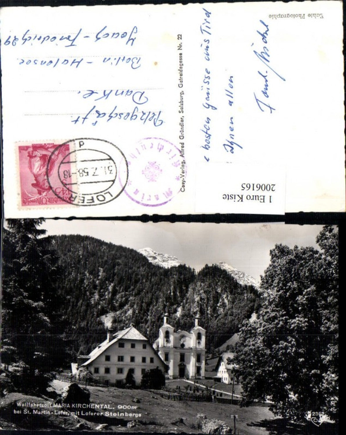 2006165,Wallfahrtsort Maria Kirchental b. St. Martin Lofer m. Loferer Steinberge