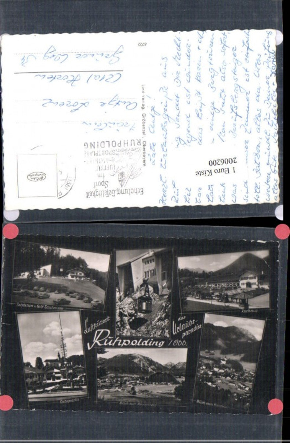 2006200,Ruhpolding Totale Ortspartie Kurhaus Seilbahn Talstation Cafe Taubensee Mehrbildkarte