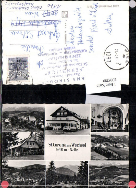 2006289,St. Corona a. Wechsel Totale m. Schneeberg Kirche Kirchberg Aspang Mehrbildkarte