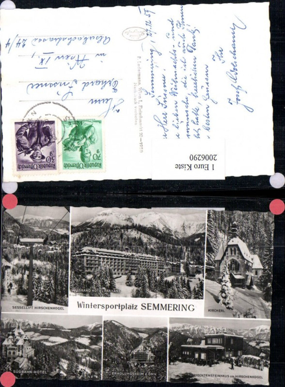 2006290,Semmering Grand Hotel Penhans Kircherl Erholungsheim Sessellift Mehrbildkarte