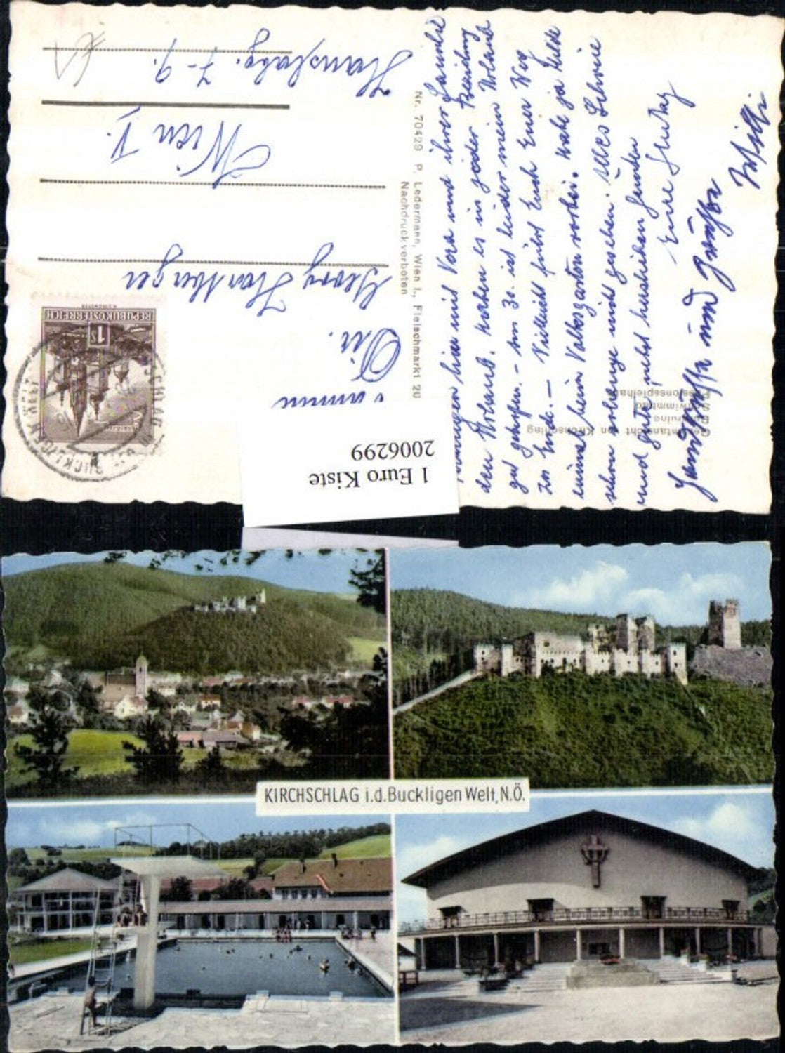 2006299,Kirchschlag i. d. Buckligen Welt Totale Burgruine Schwimmbad Passionsspielhaus Mehrbildkarte