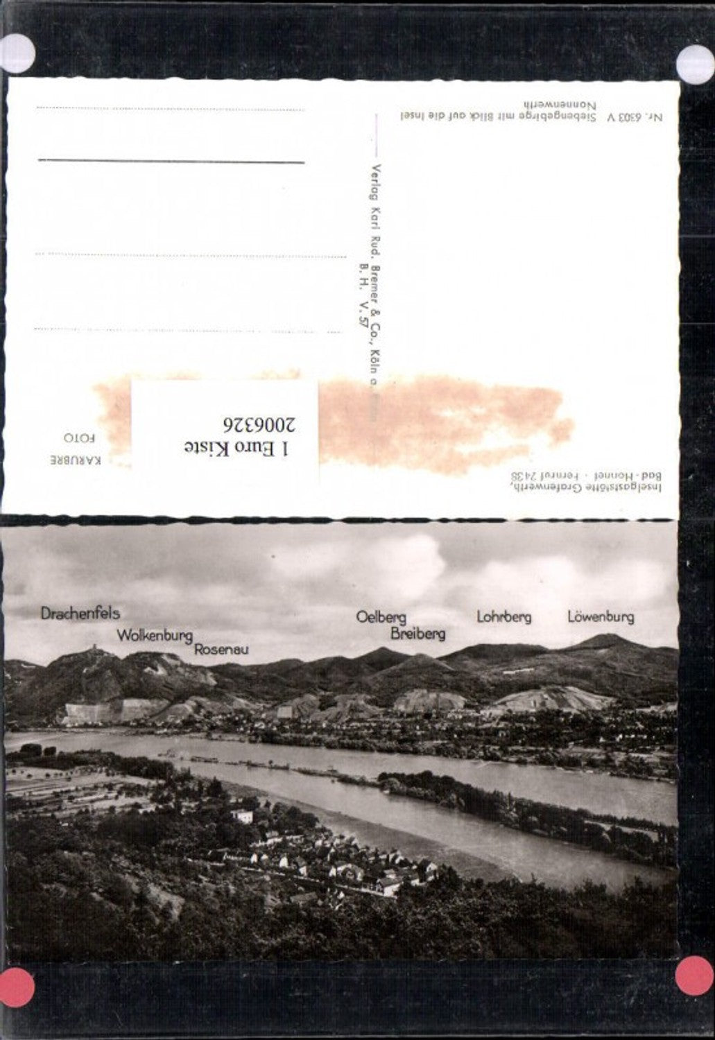 2006326,Siebengebirge m. Blick auf d. Insel Nonnenwerth