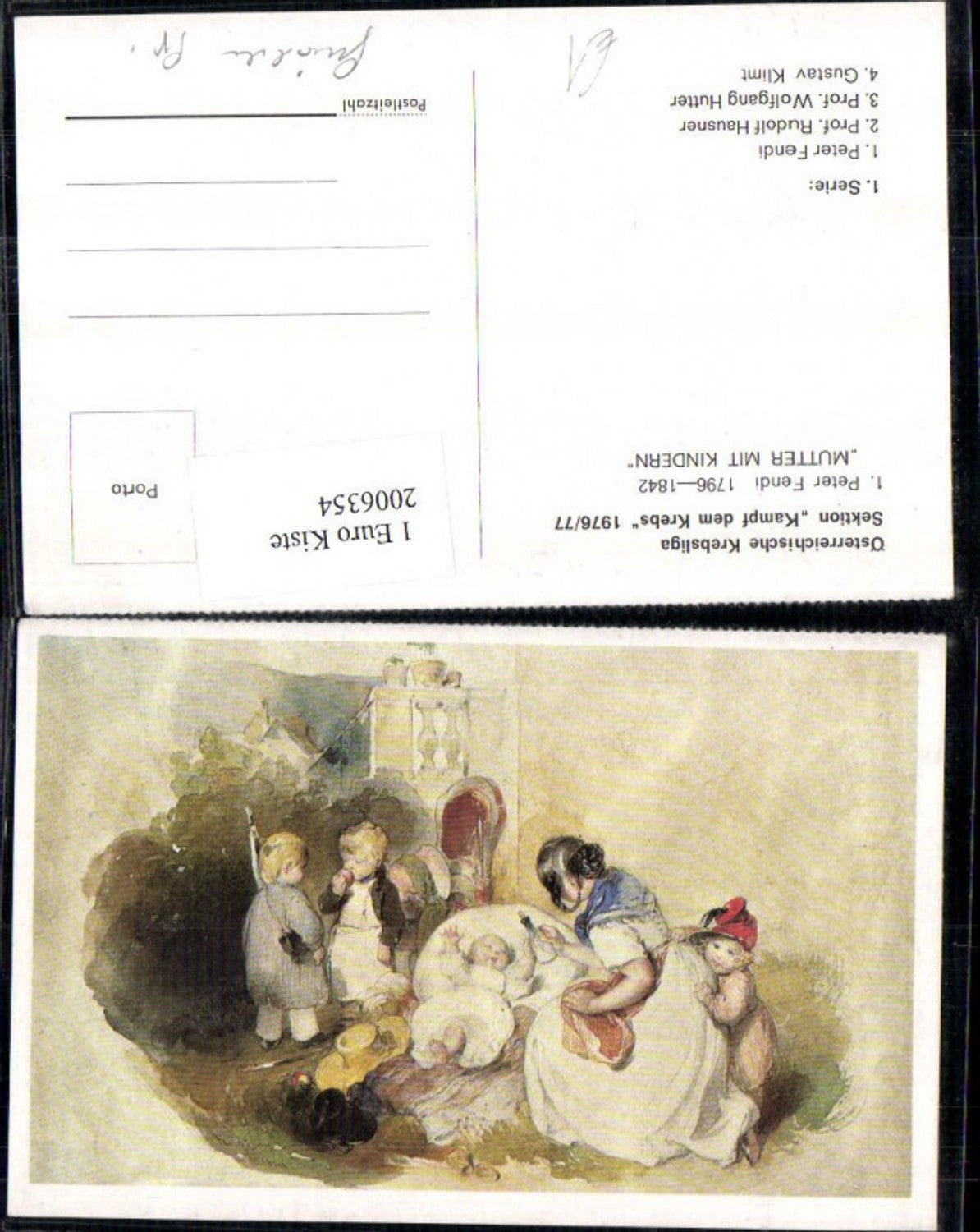 2006354,Künstler AK Peter Fendi Mutter m. Kindern