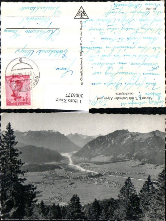 2006377,Reutte Totale m. Lechtaler Alpen u. Gaichtspitze