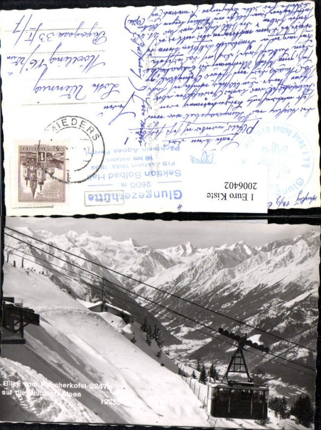 2006402,Blick v. Patscherkofel auf d. Stubaier Alpen Seilbahn Winterbild