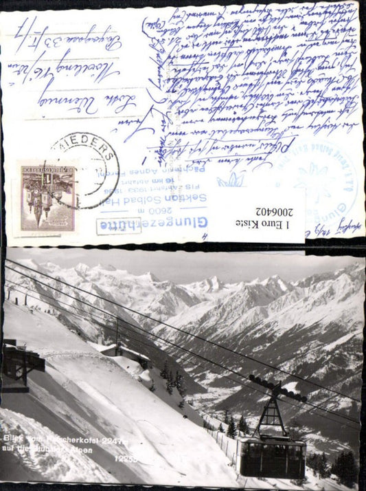 2006402,Blick v. Patscherkofel auf d. Stubaier Alpen Seilbahn Winterbild
