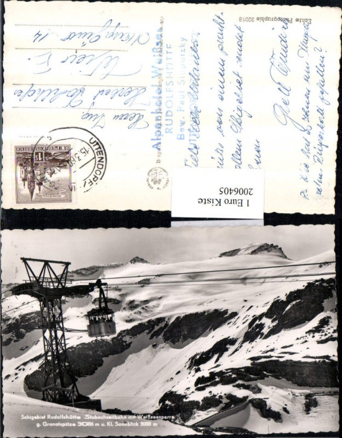 2006405,Rudolfshütte Stubachseilbahn Seilbahn m. Weißseesperre g. Granatspitze u. Kl. Sonnblick