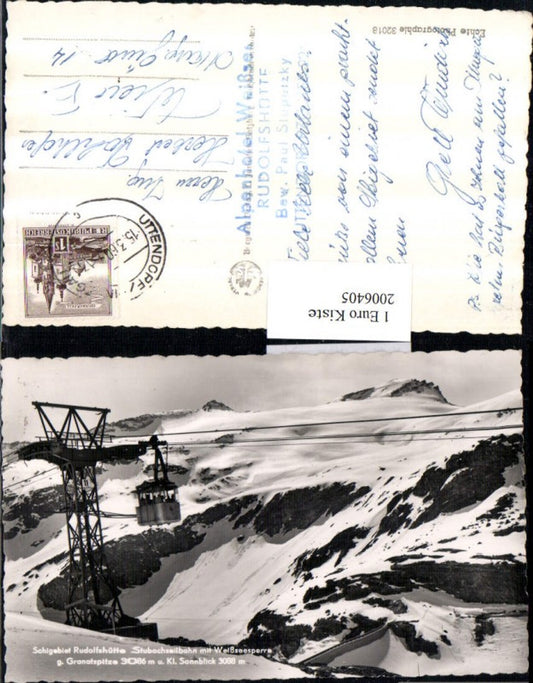 2006405,Rudolfshütte Stubachseilbahn Seilbahn m. Weißseesperre g. Granatspitze u. Kl. Sonnblick