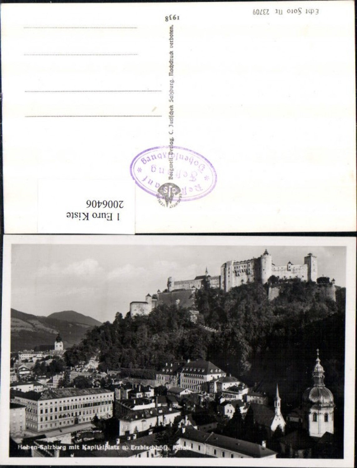 2006406,Salzburg Teilansicht Festung Hohensalzburg m. Kapitelplatz u. Erzbischöflicher Palast