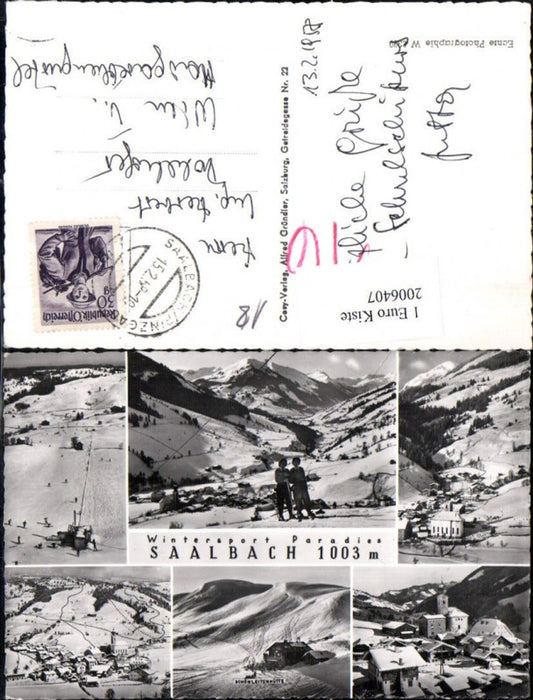 2006407,Saalbach Totale Skipiste Schlepplift Berglift Schönleitenhütte Mehrbildkarte