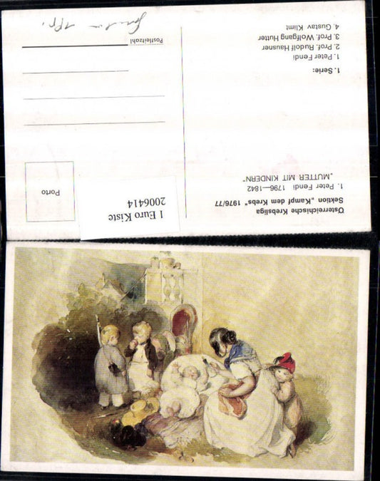 2006414,Künstler AK Peter Fendi Mutter m. Kindern