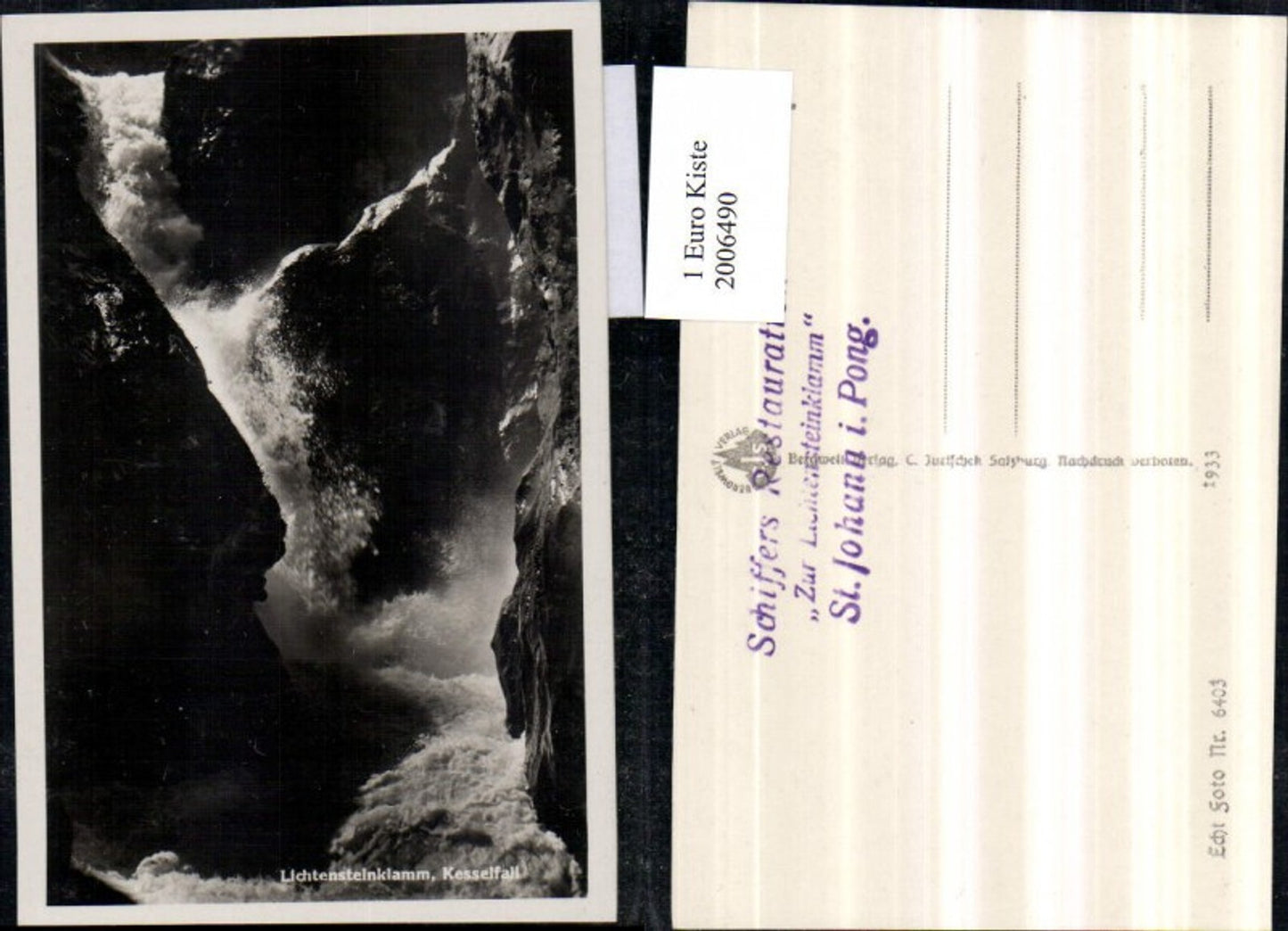 2006490,Liechtensteinklamm Kesselfall Partie b. St. Johann im Pongau