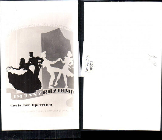 138375,Reklame Odeon Theater Wien Im Tanz Rhythmus deutscher Operetten