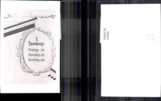 138428,Reklame Odeon Theater Wien Wunschkonzert 1. Sendung