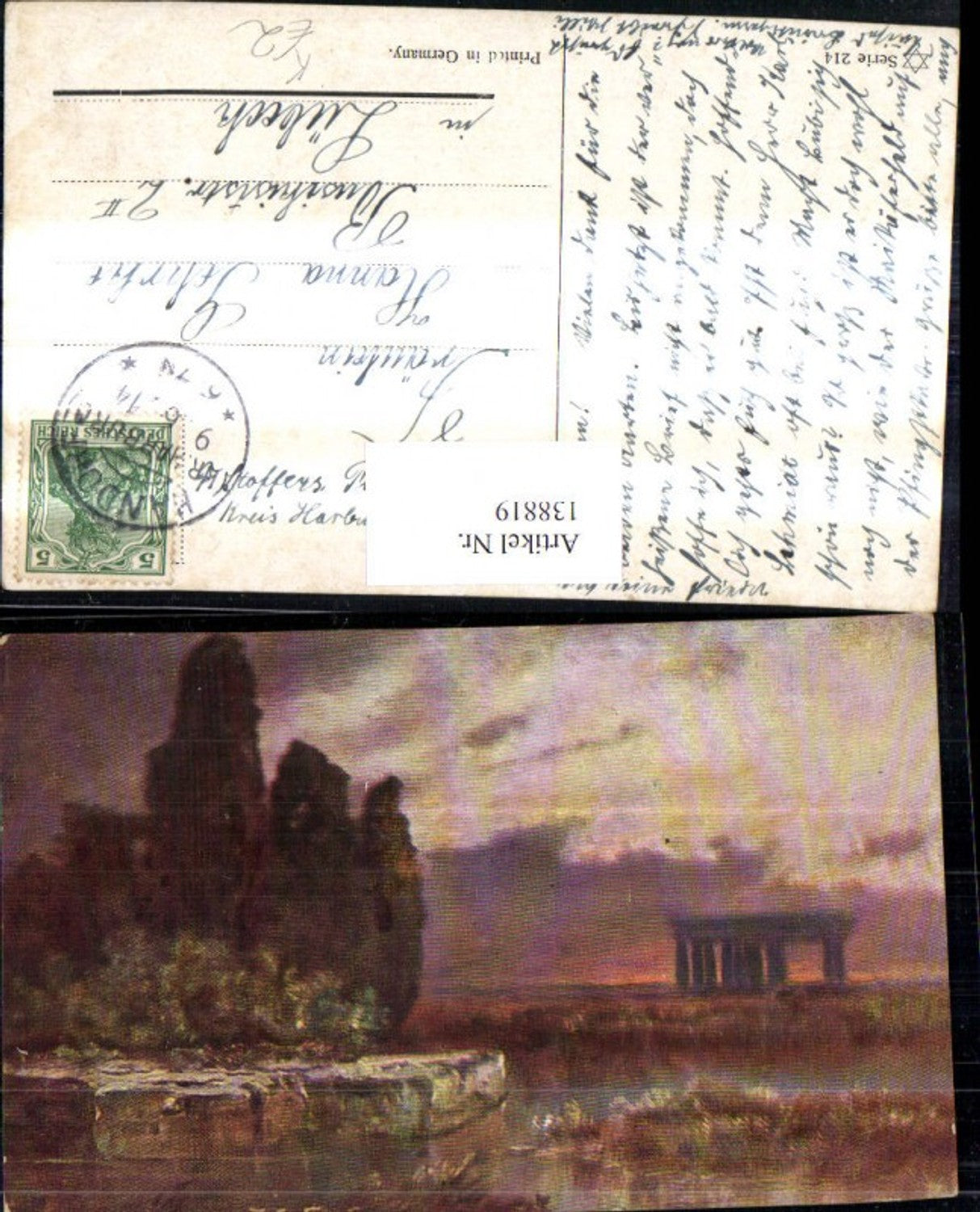 138819,Künstler Ak Tempel Landschaft
