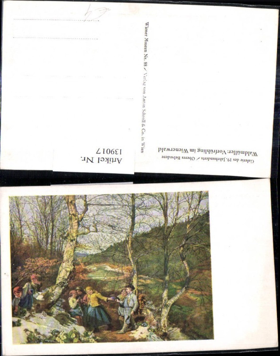139017,Künstler Ak Waldmüller Vorfrühling im Wienerwald