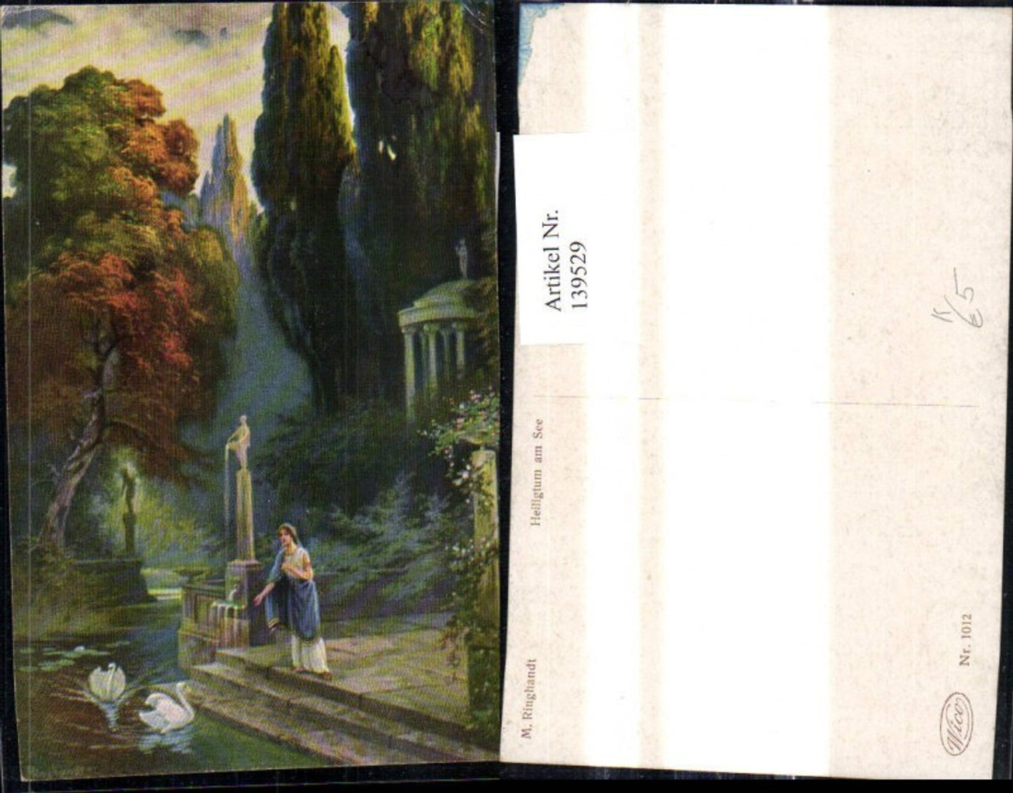 139529,Künstler Ak M. Ringhandt Heiligtum am See