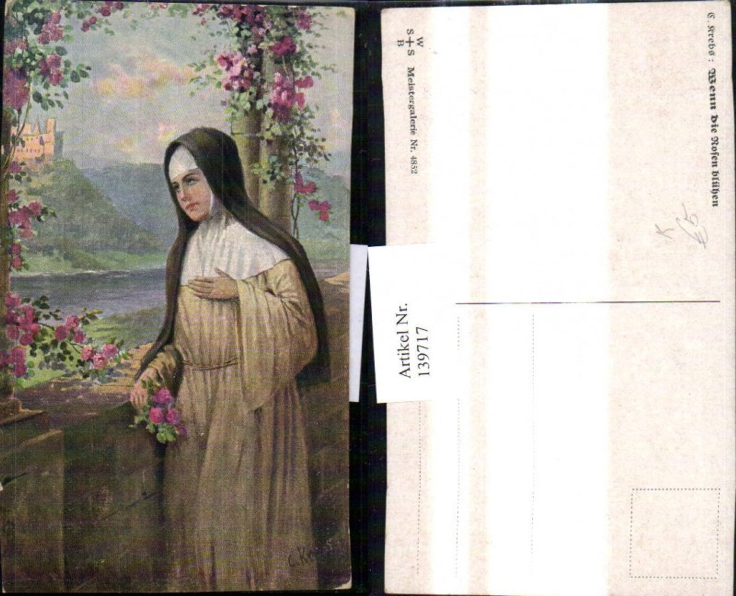 139717,E. Eberhard Auferstehung C. Krebs Wenn die Rosen blühen Nonne