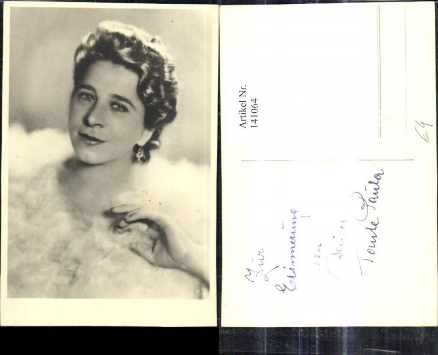 141064,Foto Ak Frau Portrait Ohrringe