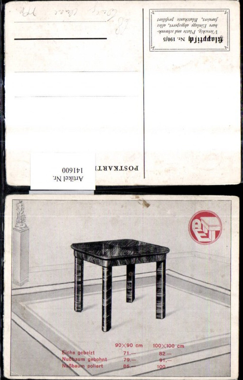 141600,Reklame Klapptisch Tisch AE 190/5