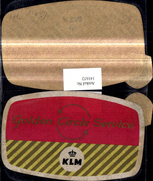 141652,Reklame Golden Gircle Service KLM