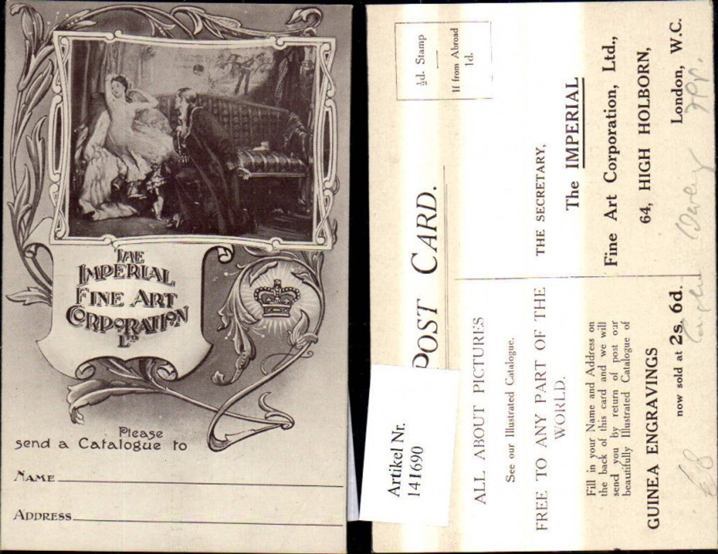 141690,Reklame The Imperial Fine Art Corporation Ltd High Holborn London All about Pictures